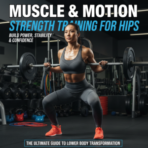 Athletic woman demonstrates hip strength exercises in gym, inspiring power, stability, and confidence.