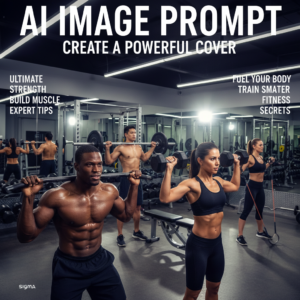 alt_text Diverse, fit adults train intensely with weights and bands in a bright, modern gym for a magazine cover.