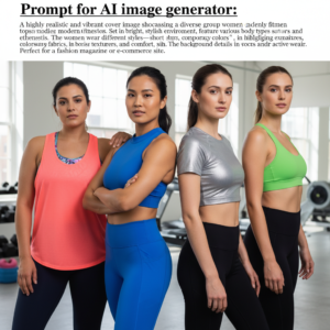 Diverse women confidently model vibrant, modern fitness tops in a dynamic, stylish gym setting.