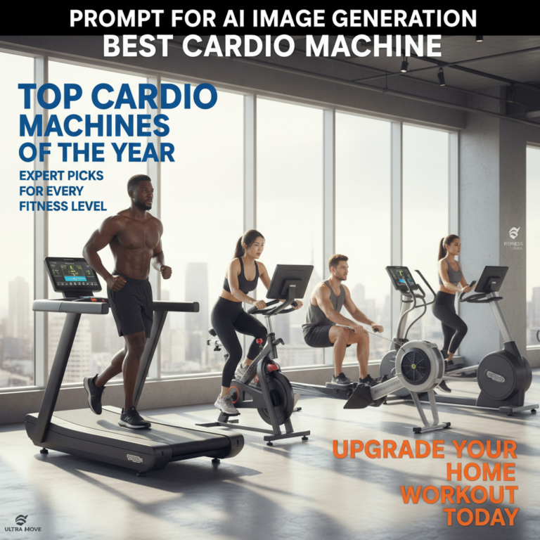 Diverse adults using top-rated cardio machines in a bright gym; headlines highlight best picks.