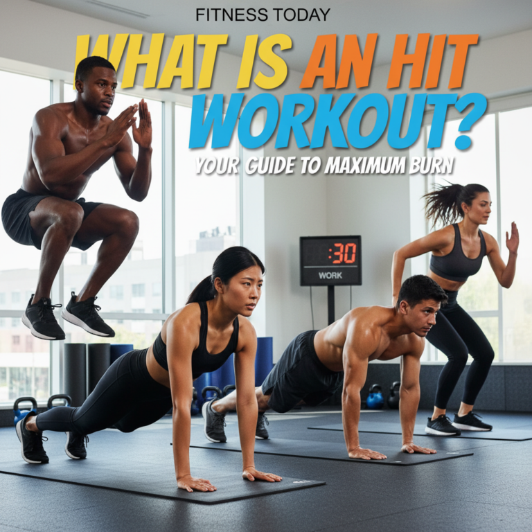 Diverse group doing HIIT exercises in a gym, showing energy, sweat, and action for magazine cover.