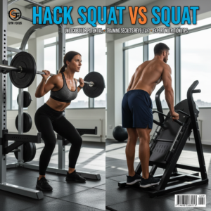 Hack Squat vs Squat: Athletes show key differences in leg workouts, form, and gym equipment.