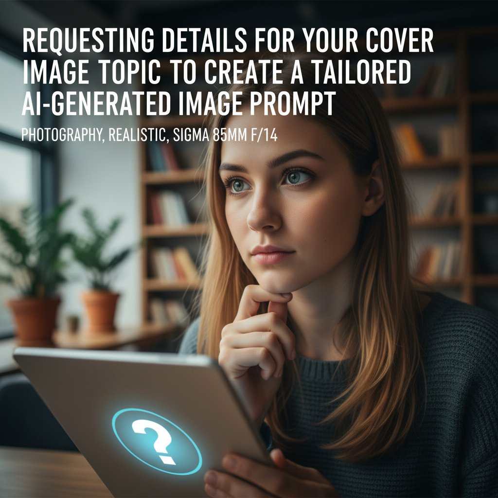 Requesting details for your cover image topic to create a tailored AI-generated image prompt.