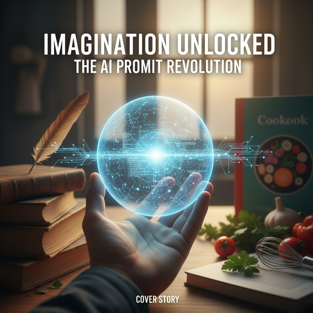 A request for a topic to create a realistic cover image, with examples like sci-fi novel or cookbook.