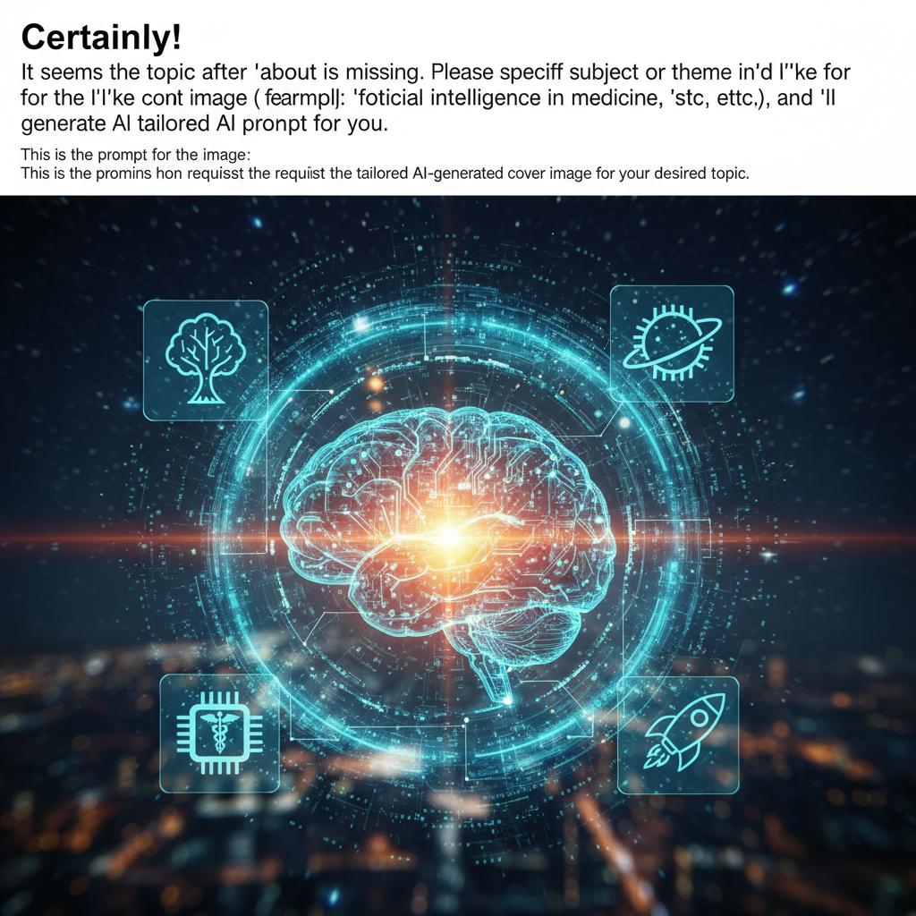 The prompt explains how to request a tailored AI-generated cover image for your desired topic.